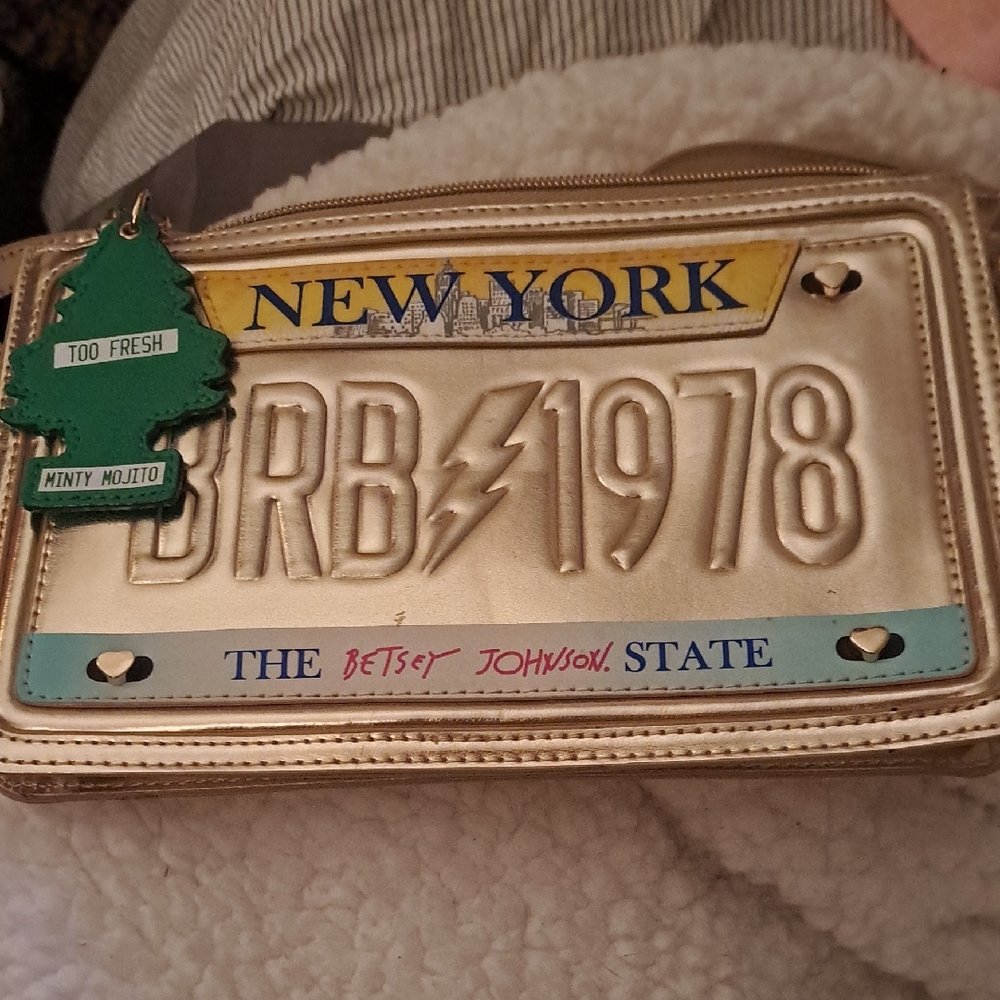 RARE Betsey Johnson Gold Crossbody Bag